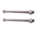 With four square nuts carbon steel double arming bolt full thrd specification hardware